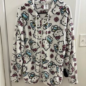 Sanrio Hello Kitty Plush Jacket - Pink and White